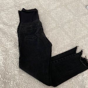 Black Pink Blush maternity skinny jeans